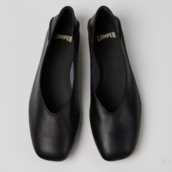 NWT Camper Casi Myra Flats in Black Leather - Picture 1 of 6